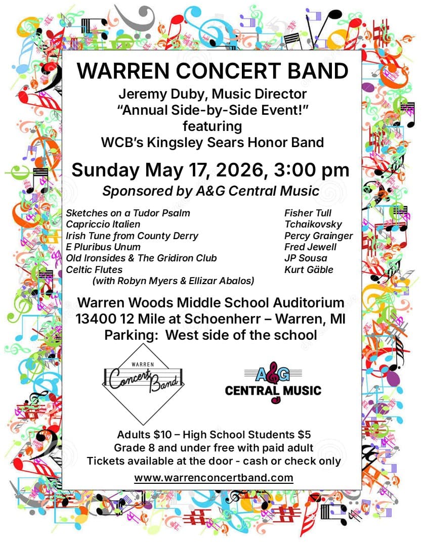 Warren Concert Band Annual Side-by-Side concert event