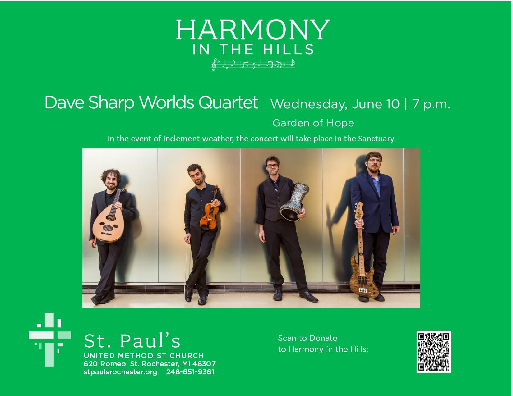 Harmony in the Hills-Dave Sharp Worlds Quartet